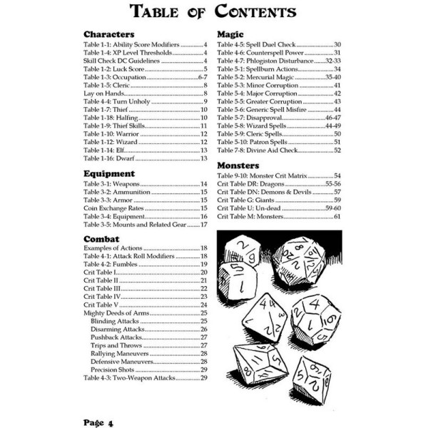 Dungeon Crawl Classics Rpg Reference Booklet